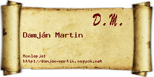 Damján Martin névjegykártya