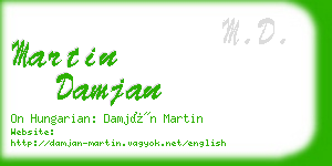 martin damjan business card